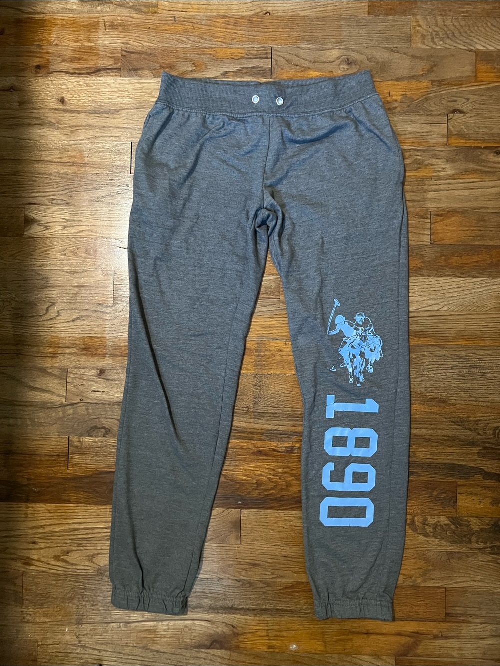 US Polo Assn Jogger Sweats Lightweight Gray Womens Medium